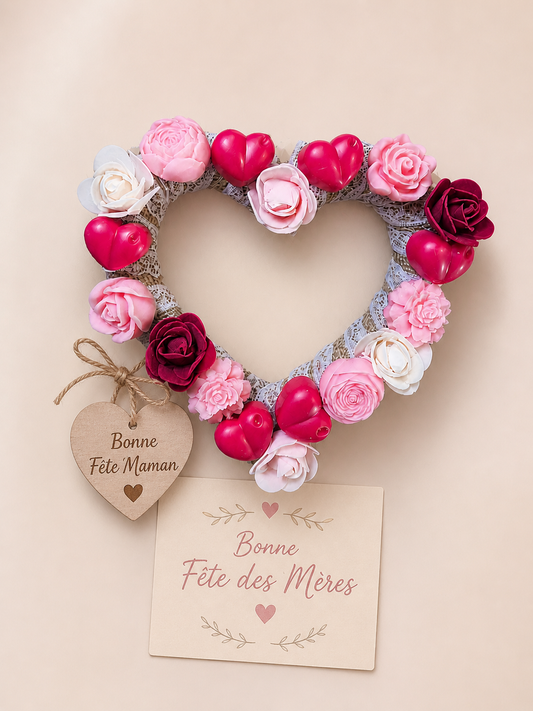 Coeur parfumé artisanal - Cadeau Fête des Mères